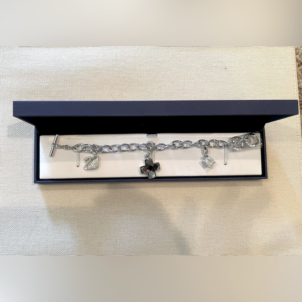 Swarovski Silver Charm Bracelet